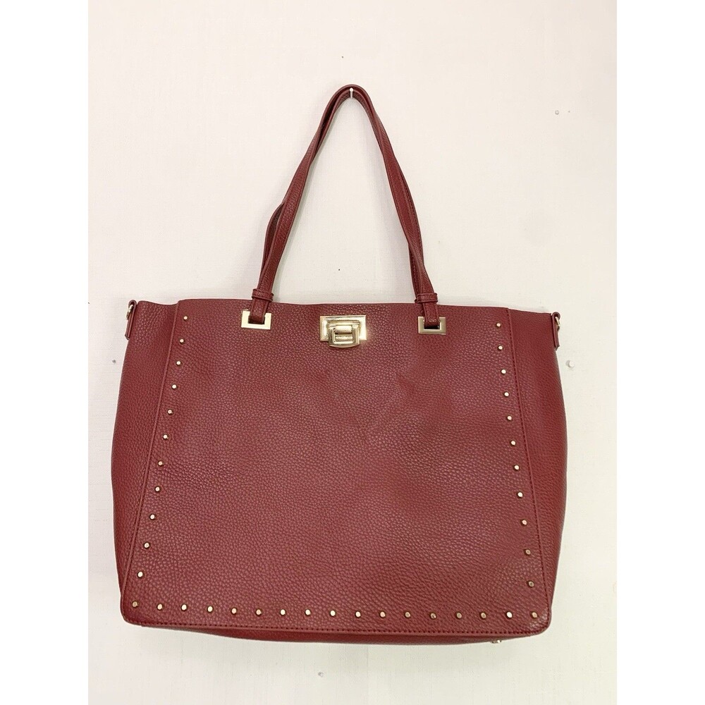 NWT White House Black Market Red Purse Handbag Tote Crossbody Strap Studded WHBM